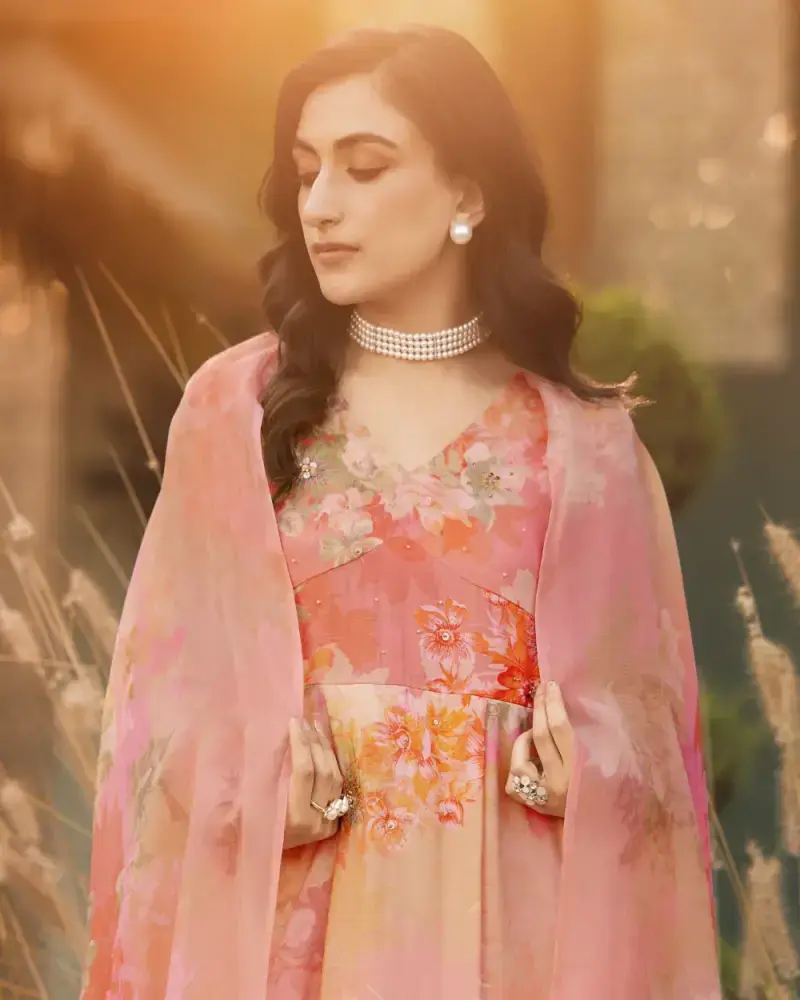 Rose Grace Floral Muslin Salwar Suit