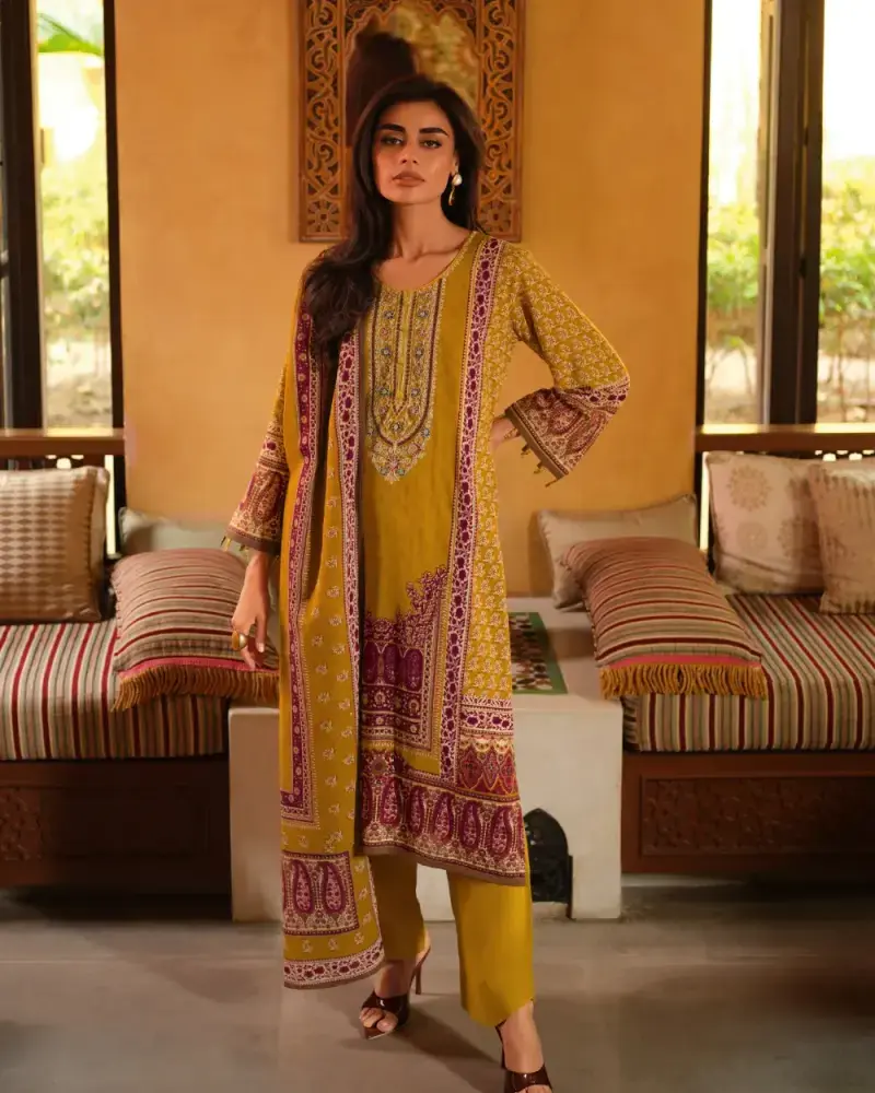 Mustard Fancy Cotton Salwar