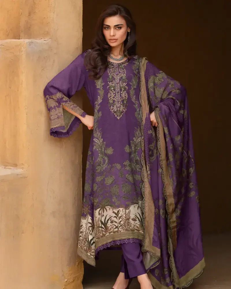 Violet Cotton Suit
